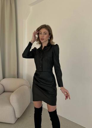 Сукня шкіряна з еко шкіри плаття