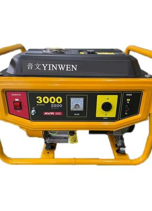 Генератор бензиновий yinwen yw-3600 3,8 ква 1 фаза ручний стартер etsg