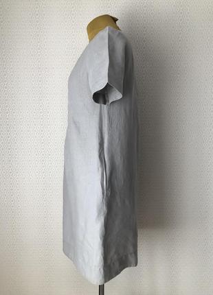 100% льон! елегантне ошатне сіре лляне плаття від peter hahn, розмір 40, укр 48-502 фото
