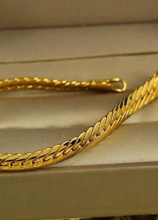 Браслет медичне золото xuping jewelry 17.5 см  6 мм лимонне золото