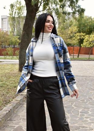 Жіноча сорочка флісова з капюшоном