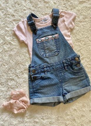 Джинсовый комбинезон на 18-24 месяца