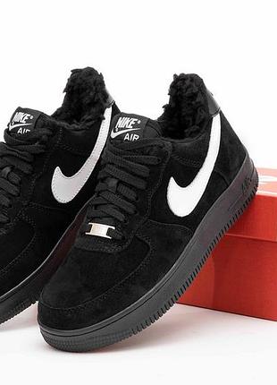 Мужские кроссовки найк аэр форс зимние, кроссовки найк черные зимние nike air force 1 blac...