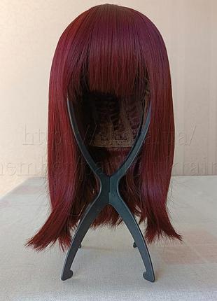 Короткий рыжий парик, прямая, новая, с черенок, термостойкая, парик