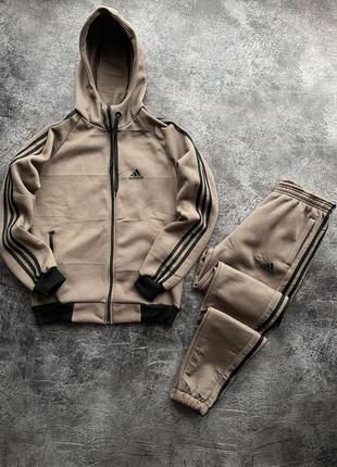 Спортивный костюм adidas зима коричневый