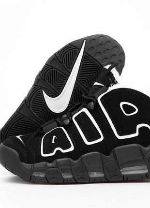 ❄️🖤nike air more uptempo winter fur🖤❄️ кросівки найк жіночі зимні, кроссовки женские зимние, кросівки чоловічі зимові