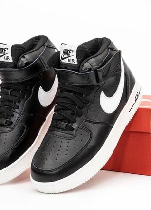 Мужские кроссовки найк зимние nike air force high winter, мужественные кроссовки найсокие зимние, кроссовки высокие зимние