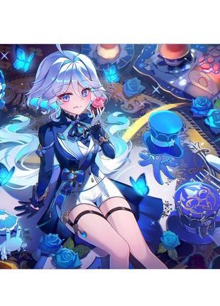 Коврик компьютерный фурина геншин импакт genshin impact 18х22 см (k264)