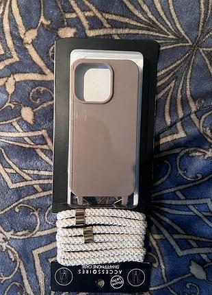 Стильный чехол silicon case на кулиске 14 pro