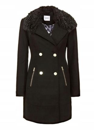 Брендовое guess шерстяное пальто с воротником