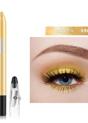 Тіні олівець з блискітками для повік кремові dragon ranee #09 жовтий