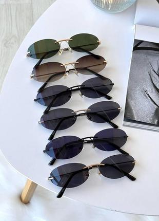 Солнцезащитные очки женские стильные овальчики no logo3 фото