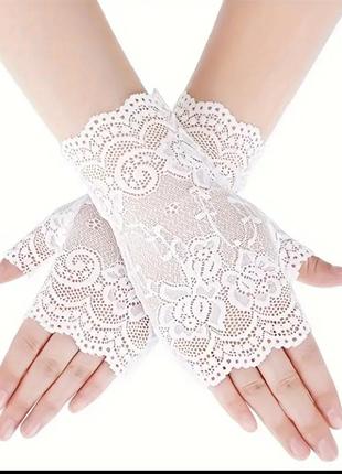 Ажурные митенки, ажурные перчатки, ажурные перчатки
