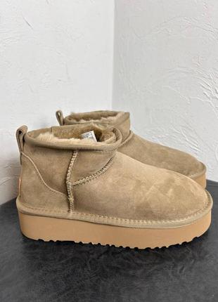 Угги угги угги ugg ultra mini platform premium beige