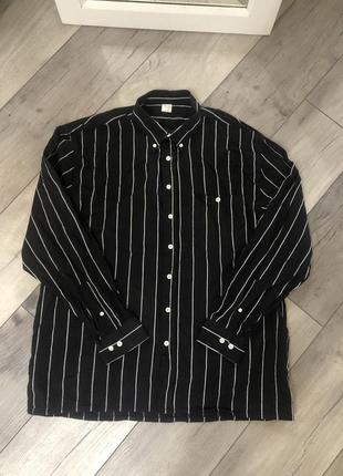 Сорочка  чоловіча , в полоску , на ґудзиках , дуже стильно виглядає