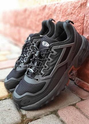 Кроссовки salomon acs + ft черные с серым
