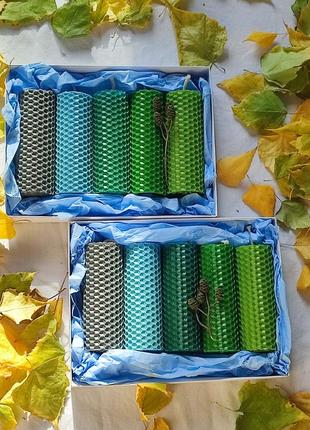 Набор свечей💚🌿🍀5 фото