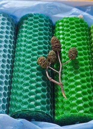 Набор свечей💚🌿🍀3 фото