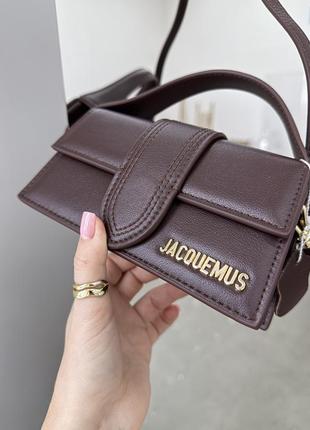 Сумка jacquemus шоколад 16*8*5 см