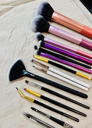 Набор кистей для глаз и лица real techniques, inglot, babyliss, elite modes