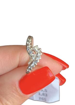 Каблучка срібна з цирконієм