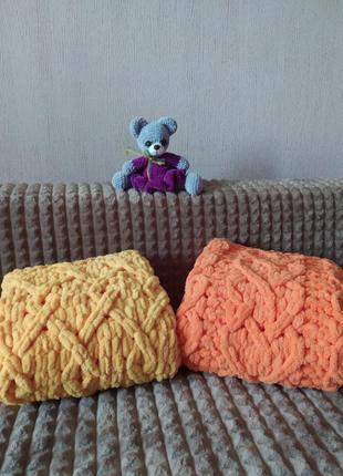 Детский плюшевый плед ручной работы