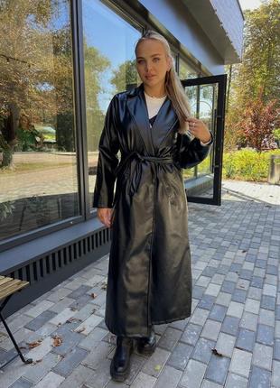 Тренч з еко шкіри