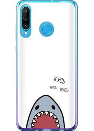 Чехол на huawei p30 lite акула "4870t-1651-5939"