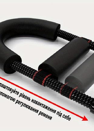 Тренажер для запястья и предплечья: пружинный эспандер для укрепления мышц рук цвет серебристый