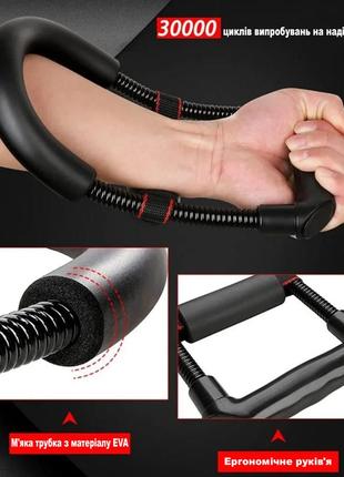 Тренажер для запястья и предплечья: пружинный эспандер для укрепления мышц рук цвет серебристый