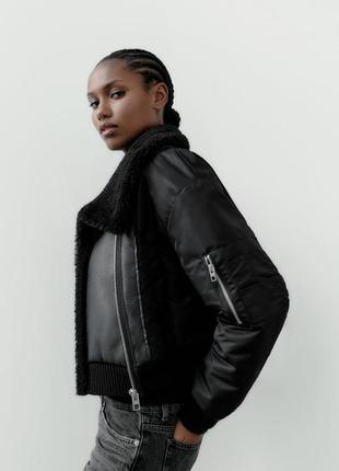 Куртка дубленка zara. размер xs. новая, с бирками.