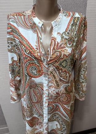 Очень классная легкая брендовая рубашка блуза. 12 рр. eterna. германия.6 фото