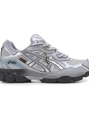 Женские кроссовки asics gel kayano trainer grey purple magenta black orange grey silver gore-tex v / smb