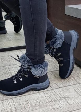 Черевики жіночі skechers зимові оригінал 167178blk