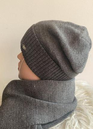 Набор комплект шапка с шарфом
