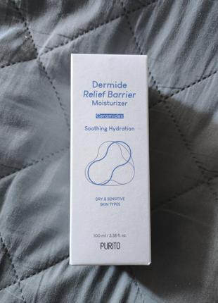 Purito dermide relief barrier moisturizer – крем с керамидами для укрепления защитного барьера 100 мл