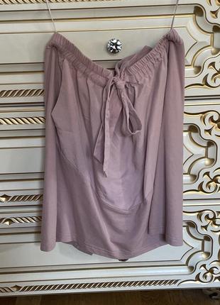 Фактурная юбка-тюльпан, пудровая