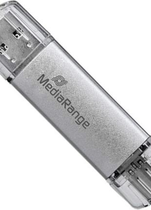 Usb флеш накопитель mediarange 32gb silver usb 3.0 / type-c (mr936)>>> задайте вопрос по товару в чате prom