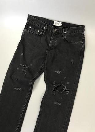 Стильні рвані чорні джинси topman, топмен, з рваностями, порваностями,2 фото