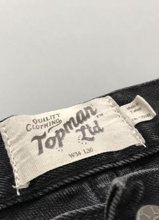 Стильные рваные черные джинсы topman, топмен, с рваностями, порваностями,5 фото