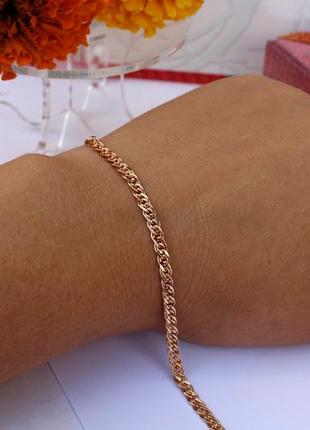Браслет 18см 3,5мм медичне золото xuping jewelry нонна3 фото