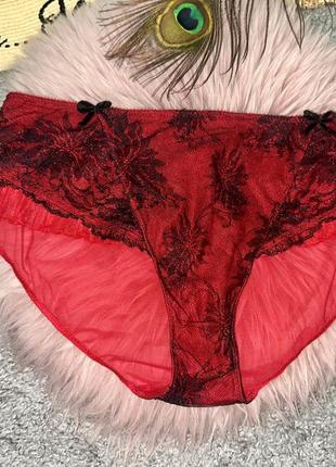 Шикарні мереживні трусики з вишивкою, р.xl