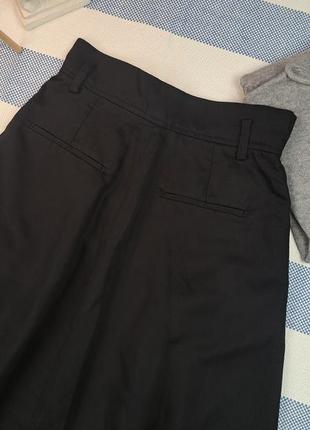 Брендовая стильная черная миди юбка massimo dutti🖤7 фото