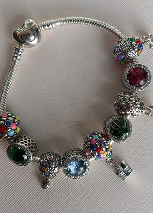 Шарми, бусіни pandora.  срібло s925 пандора