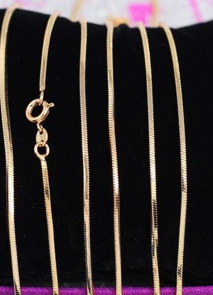 Ланцюжок медичне золото xuping jewelry квадратний джгут 50 см 1,5 мм золотистий