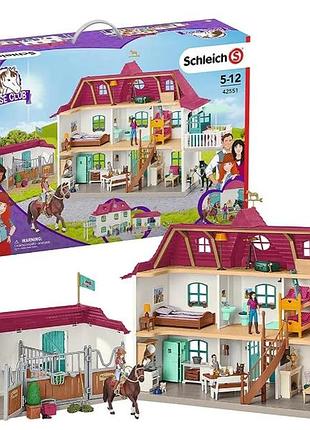 Набор schleich horse club загородный дом и конюшня шляйх