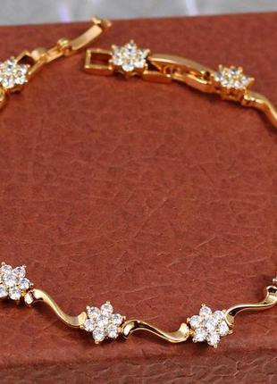 Браслет xuping jewelry лето 19 см 7 мм золотистый