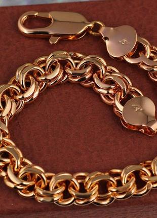 Браслет xuping jewelry круглий бісмарк 25 см 12 мм золотистий