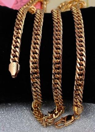 Ланцюг 60см 7мм xuping jewelry кобра медичне золото