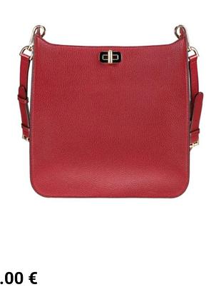 Кожаная сумка michael kors, сумка michael kors, бордовая сумка, красная сумка4 фото